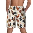 thumbnail image 4 of Uemuo Roosters and Chickens Pattern Mens Swim Trunks Quick Dry Board Shorts with Mesh Lining, Stretch Beach Shorts Quick Dry No-Chafing Board Shorts-Large, 4 of 9