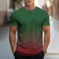 thumbnail image 2 of SAWOBUUN Men's Gradient Color T-Shirt Short Sleeve Crew Neck Athletic Tee Slim Fit Breathable Running Top, 2 of 5