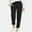 Black pants for women, variant on up to 60% off Gifts Usmixi Casual Trousers for Womens Plus Size Wide Leg Straight Drawstring Long Pants Summer Cotton Linen Elastic Waist Pocket Pants Black XXXL