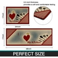 thumbnail image 6 of Red Kitchen Rugs Retro Utensils I Love My Kitchen Mat Red Kitchen Decor And Accessories Checkerboard Non-Slip Kitchen Rug and Mats Floor Mat Runner Rug for Kitchen Laundry Living Room Front Door, 6 of 6