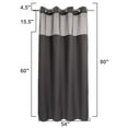 thumbnail image 2 of No Hooks Waffle Weave Shower Curtain with Snap in Liner - Stall 54W x 80H,Graphite Grey, 2 of 6