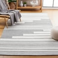 thumbnail image 2 of SAFAVIEH Kilim Adam Striped Polyester Area Rug, Ivory/Grey, 5' x 8', 2 of 9