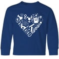 thumbnail image 3 of Inktastic Science Heart Beaker, Book, DNA and Microscope Long Sleeve Youth T-Shirt, 3 of 5