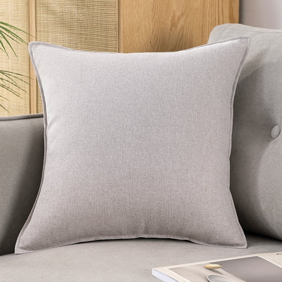 Nmkwnr 1 Pack Decorative Throw Pillow Cover Soft Linen Pillow Case Cushion Cover for Living Room Sofa Bed, 24"x24"