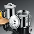 thumbnail image 2 of Bxaolu Stainless Steel Oil Filter Pot, Grease Container with Fine Mesh Strainer Kitchen Oil storage Tank Pot (1.3L Stainless Steel), 2 of 7