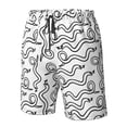 thumbnail image 5 of Kdxio Hand Drawn Snake Pattern Mens Casual Shorts - Drawstring Summer Beach Sports Shorts for Men, 5 of 9
