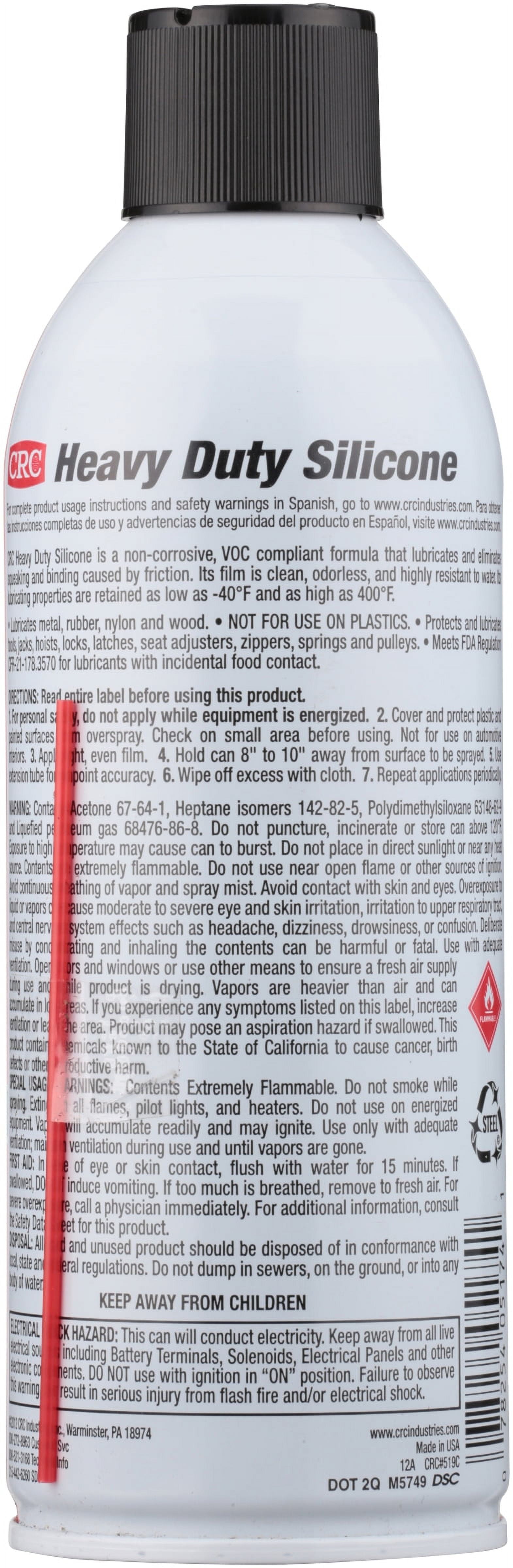 CRC Automotive Heavy Duty Silicone Lubricant Spray, 11 oz - Walmart.com