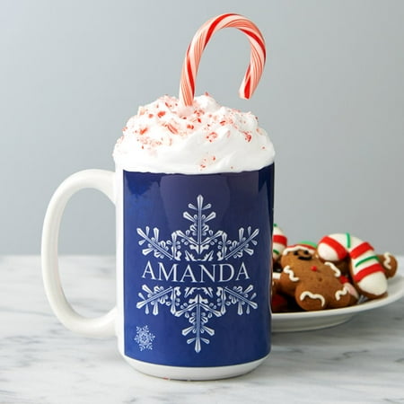 Personalized Snowflake Coffee Mug, 15 oz