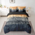 thumbnail image 2 of Homewish Gray Orange Deepblue 7-Piece Twin Bedding Sets,Modern Ink Painting Bedding Comforter Set,Abstract Splatter Ink Sheet Sets For Adults,Luxury Bedroom Decor Reversible, 2 of 8