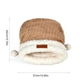thumbnail image 3 of Winter Warm Plush Cat Sleeping Bag, 360° Wrap Cat Cave Bed Snuggle Sack, 2-in-1 Soft Fluffy Cat Hideaway Nest with Play Ball, Cozy Pet Bed for Indoor Cats, Kittens, 3 of 6