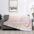 thumbnail image 6 of Throw Blanket for Couch - Glitter Light Pearl Soft Comfy Lightweight Cozy Warm Throw Blanket, Fuzzy Plush Flannel Blanket & Throws for Sofa and Bed All Season, 6 of 8