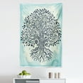thumbnail image 1 of Tree Tapestry, Chinese Bonsai Tree of Life Art Print Boho Creative Illustration Mother Nature, Fabric Wall Hanging Decor for Bedroom Living Room Dorm, 5 Sizes, Beige Turquoise, by Ambesonne, 1 of 1