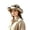 Khaki, variant on Wide Curved Brim Ethnic Pattern Bucket Hat with Wind Strap, Women Thin Breathable Protection Outdoor Hiking Camping Travel Vintage Sun Cap Khaki One Size
