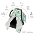 thumbnail image 3 of Car Seat Cover Baby, Snail And Flower Baby Car Seat Cover for Baby Boys Girls Newborn , Infant Car Seat Canopy Cover Nursing Breastfeeding Cover Warm Blanket, 3 of 7