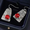 thumbnail image 4 of K-KED Elegant Cubic Zirconia Stud Hoop Earrings 925 Silver Women Wedding Jewelry-#2, 4 of 9