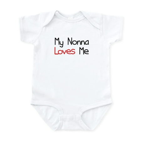 

CafePress - My Nonna Loves Me Infant Bodysuit - Baby Light Bodysuit Size Newborn - 24 Months