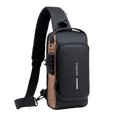 thumbnail image 3 of Bolso bandolera con correa de viaje para hombre, bolso bandolera multifunción antirrobo con puerto USB para hombre, 3 of 5
