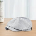 thumbnail image 3 of Men Newsboy Hat Spring Autumn Retro Beret Hat Octagonal Cap English Style Street Cap Warm Cold Weather Headwear Women Painter Hat for Hiking Traveling Shopping, 3 of 8