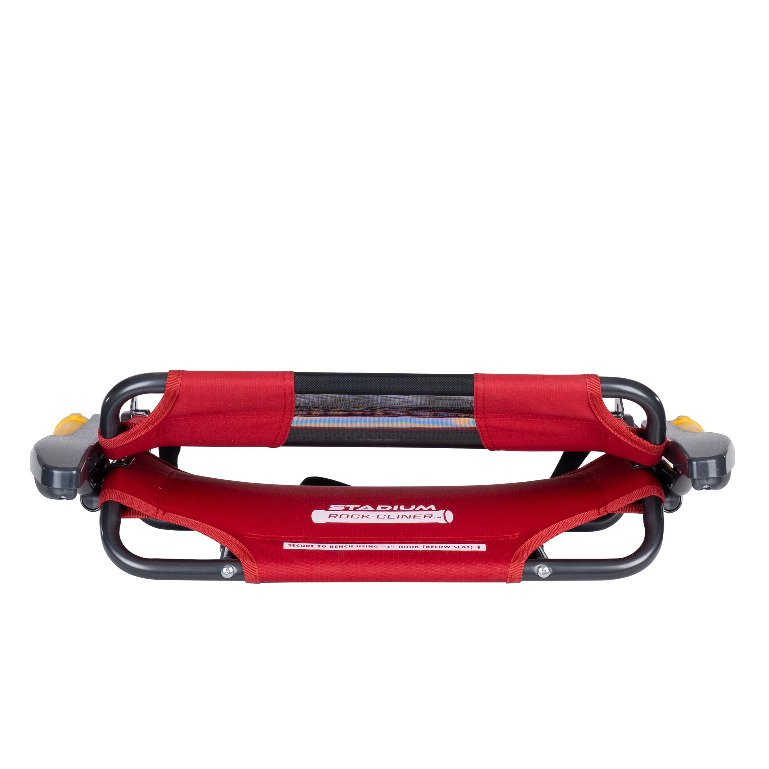 GCI Outdoor Stadium Rock-Cliner Red Rocking Stadium Seat for Bleachers with Back Support and Armrests