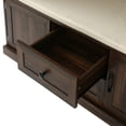 thumbnail image 5 of Hall Tree with Upholstered Bench and Coat Rack, Entryway Bench with 3 Hooks, 3 Open Shelves, 2 Drawers & Storage Cabinets, Mudroom Bench with Storage and Hooks for Foyer, Entry Way, Hallway (Tiger), 5 of 9