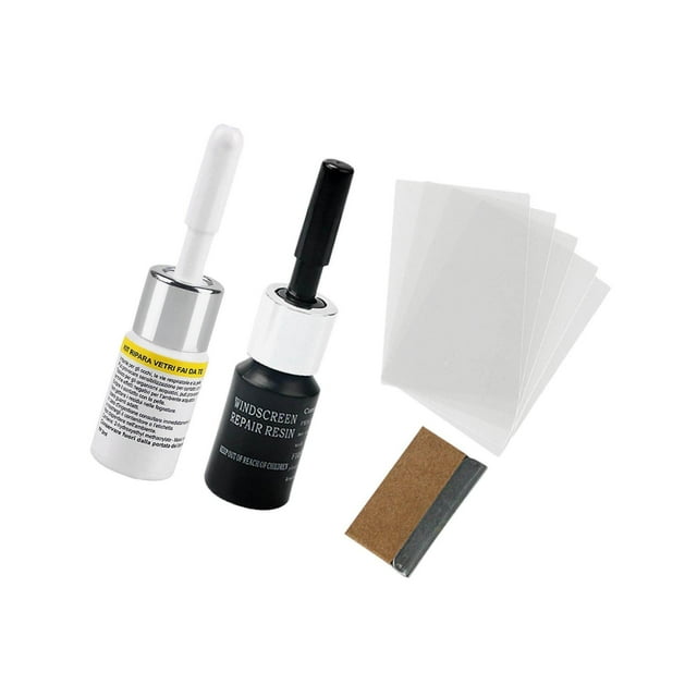 2Pcs Automotive Glass Repair Fluid Windshield Resin Vehicle Windscreen Repairing Crack Tool DIY Car Fix Black White