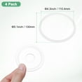 thumbnail image 3 of Uxcell 4-Pack Silicone O-Rings Gasket 4.3 in/110.4mm O-Rings Seal Gasket Fits for OD 5.1 in/130mm Sanitary Pipe Weld Ferrule White, 3 of 6