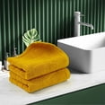 thumbnail image 2 of XiaoBanDeng 2-Piece Hand Towels Set in Forest Green, Wavy Striped Jacquard Towels for Bathroom Kitchen Gifts (13x29 Inches, Cotton), 2 of 7