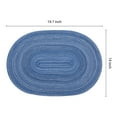 thumbnail image 3 of REGALWOVEN Farmhouse Placemats Set of 6 Oval Placemats for Dining Table Decor Indoor Outdoor Kitchen Table Mat Wipe Clean Blue 19.7*14Inch, 3 of 6