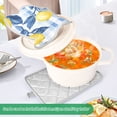 thumbnail image 3 of Yayeee Pot Holders Kitchen Heat Resistant with Pocket 7"x9.8" Cotton Oven Cooking Hot Pads, Light Blue Lemon, 3 of 7
