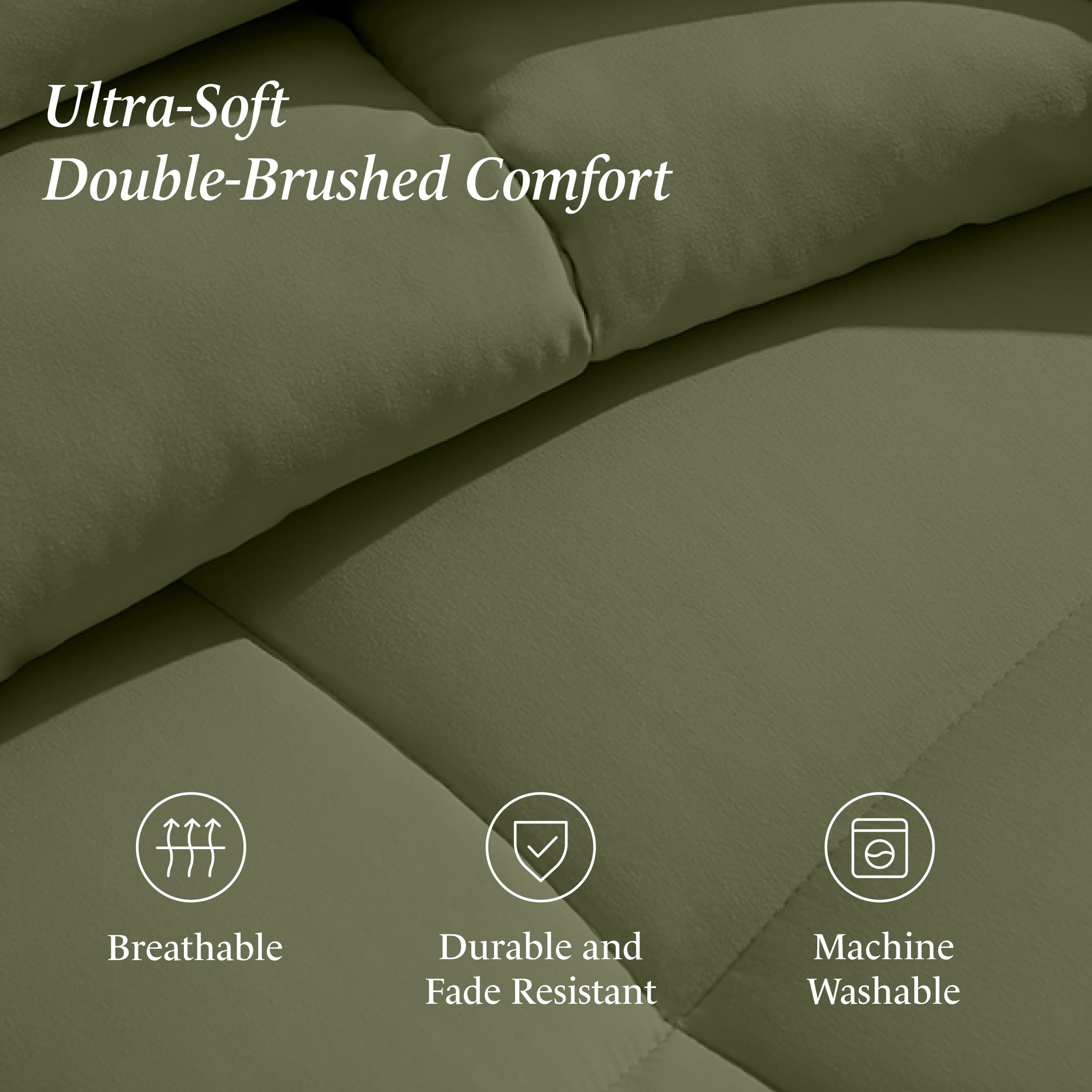 Ivy Union Comforter Set - Diamond Stitch - Easy Care Ultra - Soft Microfiber - All Season Warmth - Bedding Comforter Set - Cal King - Cypress