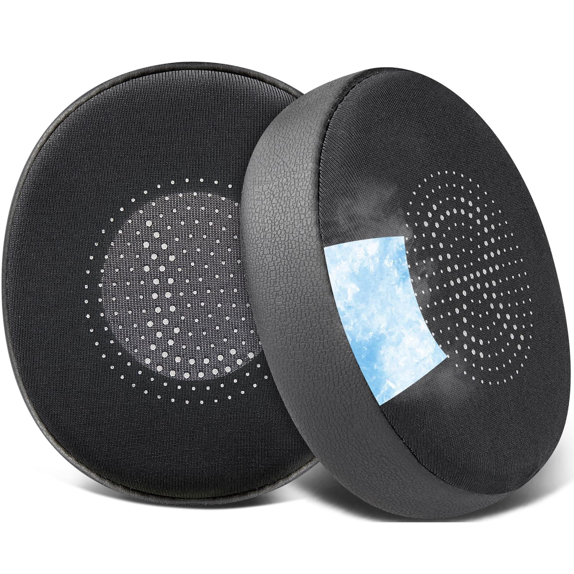 Replacement Cooling Ear Cushions Compatible with Jabra Evolve2 65 UC/MS, Evolve2 40 UC/MS/USB, Elite 45h On‑Ear Headphones, Cooling Memory Foam Ear Pads, Black