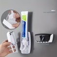 thumbnail image 4 of Wall-Mounted Toothbrush & Toothpaste Holder Set With Automatic Dispenser And Cup, 4 of 9