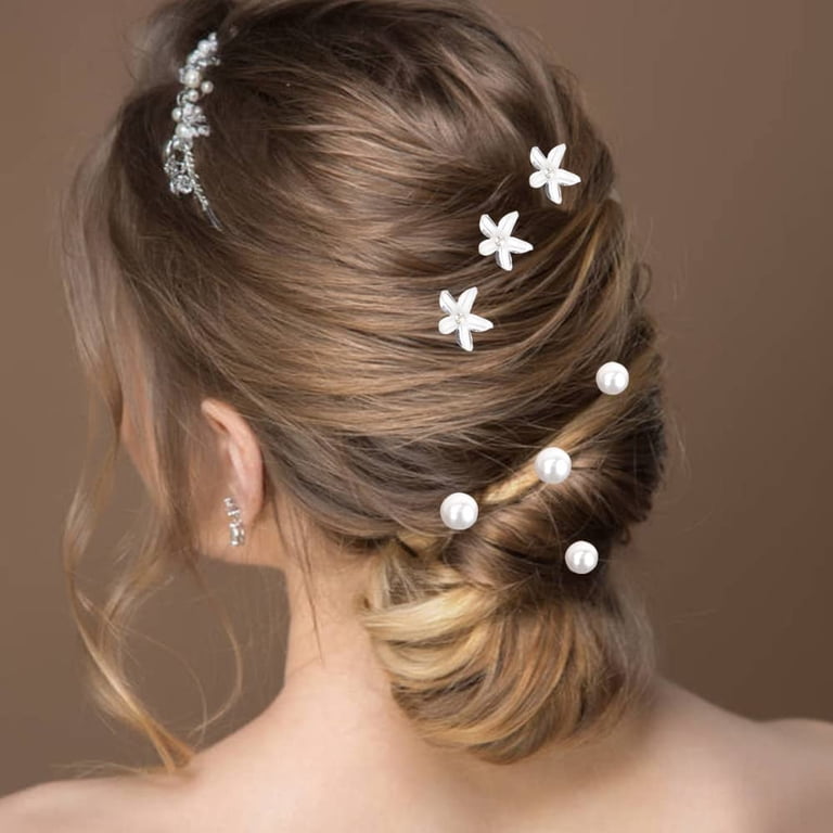 23Pcs Wedding Hair Pins,STONCEL Bridal Pearl Rhinestone Hair  display picture 1