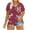 Red, variant on fartey Plus Size Shirts for Women Casual Floral Print Summer Vacation Top Loose Comfy V Neck Lace Short Sleeve Tshirt, XL-5XL