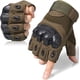 thumbnail image 1 of Guantes tácticos sin dedos para motocicleta, ciclismo, escalada, senderismo, caza (verde), 1 of 4