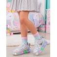 thumbnail image 2 of Tenis Luces Para Niña Plateado Con Moño Super Lindos plateado 18.5, 2 of 8