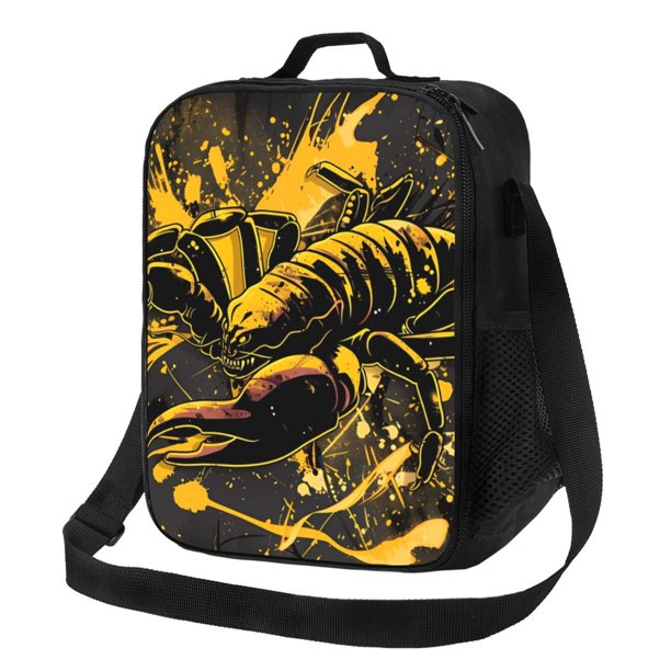 Balery Urban Graffiti Scorpion Illustration Caja de Almuerzo y Bolsa de Almuerzo para Hombres y Mujeres, Bolsa de Almuerzo Reutilizable con Gran Capacidad, Bolsa de Almuerzo Aislada