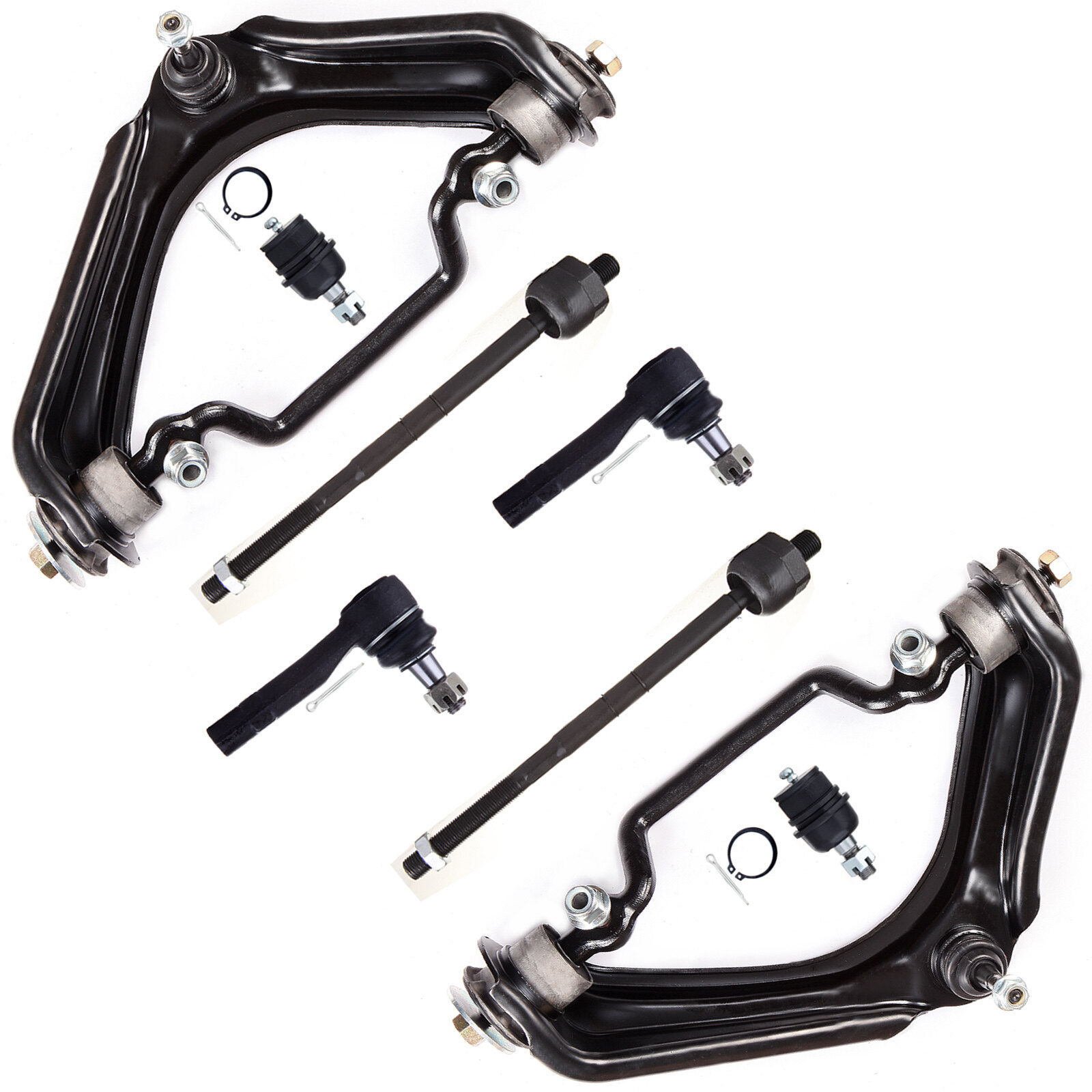 ECCPP - 8PCS Front Suspension Kit For 2003-2005 For Ford Explorer 2002 2004-2005 For Mercury Mountaineer Upper Control Arm And Ball Joint Outer Tie Rod End Inner Tie Rod End Lower Ball Joint
