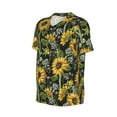 thumbnail image 2 of Rocae Sunflowers for Breathable Men's Baseball T-Shirt Fashionable Casual Baseball Jersey, Moisture-wicking Sportswear 3X-Large, 2 of 9