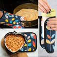 thumbnail image 5 of Yayeee Oven Mitts and Pot Holder Set of 2 Heat Resistant Kitchen Gloves Baking Hot Pad, Simple Floral, 5 of 5