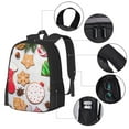 thumbnail image 2 of KLL Christmas Gingerbread Cookies Pattern Carry on Backpack,16.5x12.5x5.5 Personal Item Bag Carry On Backpack Water Resistant Lightweight Daypack, 2 of 6