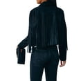 thumbnail image 5 of Qiylii Women Pu Leather Tassel Jacket Solid Color Long Sleeve Open Front Coat, 5 of 7