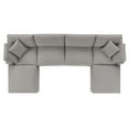 thumbnail image 2 of Modular Sectional Sofa Couch, Light Grey Gray, Fabric, Living Kitchen Cafe Bistro Hospitality Restaurant, Modern Contemporary HB34770, 2 of 5