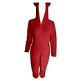 thumbnail image 5 of Afdoent Onesie Pajamas For Women Cozy Long Sleeve Hooded Jumpsuit For Women Cute Autumn Winter Loungewear Pajamas With Long Pants Classic, 5 of 5