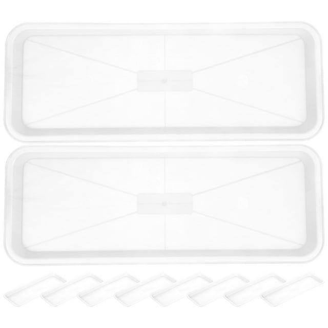 10Pcs Rectangular Planter Tray Plastic Flower Pot Tray Plant Saucer Tray Plastic Reusable Bonsai Pot Saucer