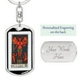 thumbnail image 2 of Tarot Card The Red Devil Keychain Dog Tag Stainless Steel or 18k Gold, 2 of 8