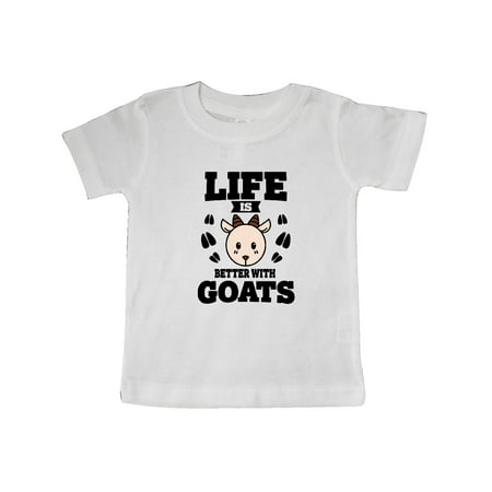 

Inktastic Life is Better with Goats Gift Baby Boy or Baby Girl T-Shirt