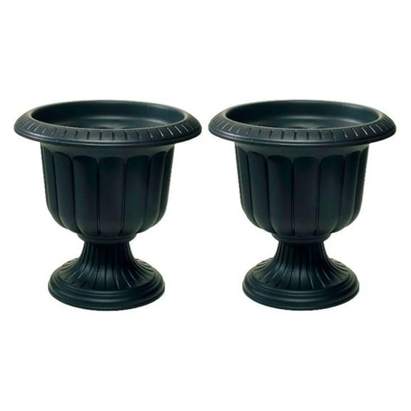 Mfg. # 38198 19" Black Classic Porch Urn Planter - Quantity 2