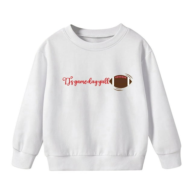 GDREDA Sweat-Shirt à Manches Longues pour Bébé Filles Garçons Automne 2024, Col Rond, Graphique (Blanc, 9-10 Ans)
