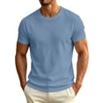 thumbnail image 3 of IhhxPro Men's Short Sleeve Summer Tee Breathable Basic Solid T-Shirt Casual Athletic Fit Lightweight Cotton Everyday Wear XXS-2XL, 3 of 8